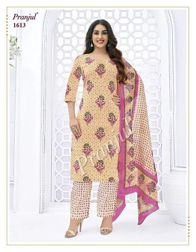 Pranjul Priyanka 16 Wholesale Printed Cotton Dress Material Catalog
